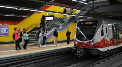 Imagen de un tren del Metro de Quito, el 1 de diciembre de 2023.