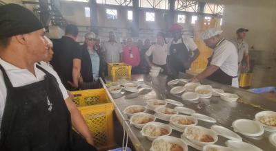 El 23 de mayo, Directores del complejo penitenciario Guayas realizaron una inspección en las cocinas de la empresa proveedora de alimentos.