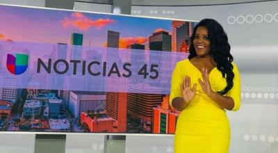 Hellen Quiñónez, comunicadora ecuatoriana de 36 años, debutó en Univision 45 Houston.