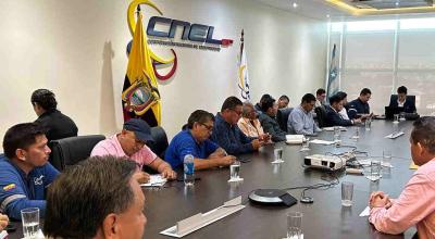 Reunión del sindicato de CNEL con la gerencia, 22 de enero de 2024.