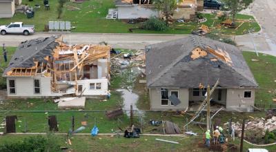 Casas devastadas en Kentucky por los tornados. 