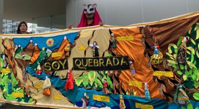 Colectivos sociales presentaron una acción de protección a favor del río Machángara de Quito, el 28 de mayo de 2024.