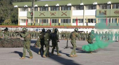 Estudiantes en la Escuela Superior Militar “Eloy Alfaro” (ESPE), el 27 de mayo de 2024.