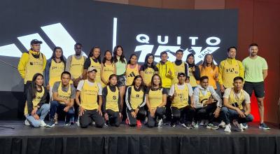 Los atletas élite de la Quito 15K Race 2024.