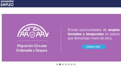 Imagen referencial. Pantallazo del portal de empleo con información sobre migración circular en Ecuador, el 5 de mayo de 2024.