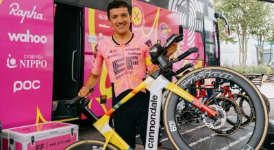 Richard Carapaz, previo a comenzar la Etapa 1 del Tour de Suiza, el 9 de junio de 2024.