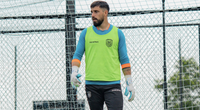 Hernán Galíndez, durante un entrenamiento con la Selección Ecuador, en Estados Unidos, el 7 de junio de 2024.