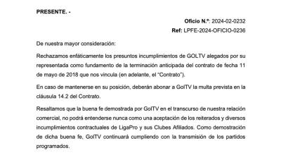 Camarógrafo con una transmisión de un partido de GolTV, el 24 de mayo de 2024.