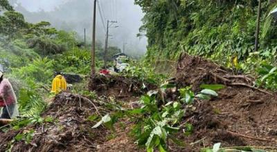 Los aluviones por lluvias tienen afectados los ingresos a cantones del Napo. 