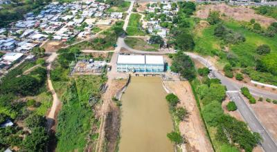 Imagen referencial de la Estación de Bombeo de Agua de Daule y la Represa Chongón, 28 de mayo de 2024.