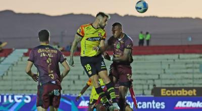 El partido entre Mushuc Runa y Barcelona SC por la Fecha 15 de la LigaPro, 2 de junio de 2024.