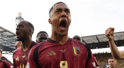 Youri Tielemans celebra un gol de Bélgica el pasado 22 de junio.