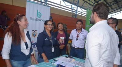 BanEcuador participa en una feria, el 30 de septiembre de 2023.