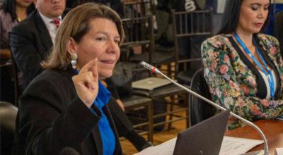 Margarita Hernández, superintendenta de Economía Popular y Solidaria (SEPS) en una comparecencia en la Asamblea, 3 de julio de 2024.