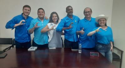 Imagen de los integrantes de la 'liga azul' durante la promoción para llegar al Consejo de Participación.