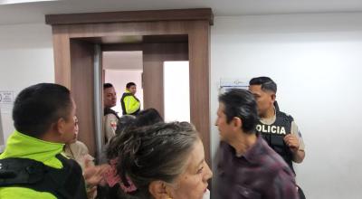 La sala de audiencias en donde se tratará el caso de Alondra Santiago, en el Complejo Judicial de Quito, el 5 de julio de 2024.