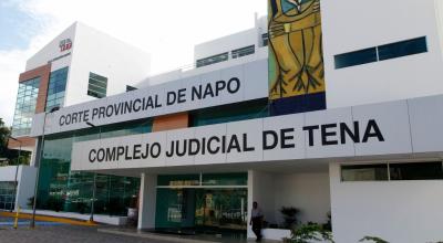 Fotografía de archivo del Complejo Judicial de Tena, el 6 de septiembre de 2017, que acoge al Tribunal de Garantías Penales de Napo.