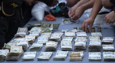 Un operativo policial en Durán dejó USD 33.000 incautados y 12 aprehendidos, además de armas y droga decomisadas, el 11 de junio de 2024.