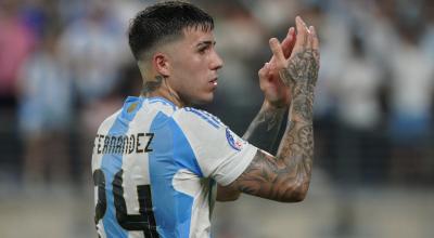 Enzo Fernández, durante el partido de semifinal de la Copa América ante Canadá, el pasado 9 de julio de 2024.