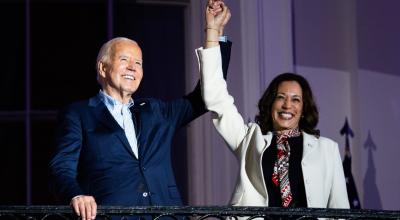 Joe Biden y Kamala Harris, en una reunión el 5 de julio de 2024.