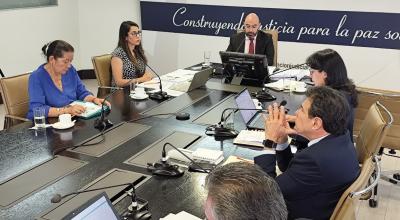 El Pleno del Consejo de la Judicatura durante la sesión extraordinaria de este 22 de julio de 2024.