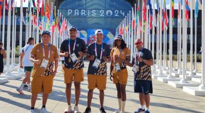 Los boxeadores ecuatorianos, en la Villa Olímpica, en París.