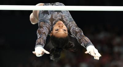 La estadounidense Simone Biles debutó este domingo 28 de julio en los Juegos Olímpicos de París 2024.