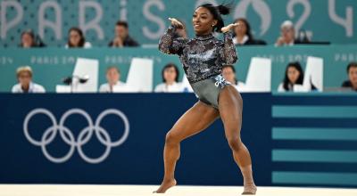 Simone Biles durante su primera presentación en los Juegos Olímpicos de París, el 28 de julio de 2024.