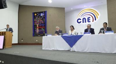 Las autoridades del Consejo Nacional Electoral en una reunión el 29 de julio de 2024.