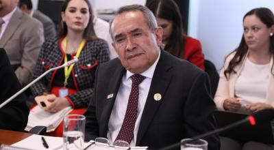 Manuel Naranjo, ministro de Salud Pública, durante su comparecencia en la Comisión de Salud de la Asamblea Nacional, este 31 de julio de 2024.