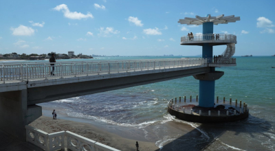 Mirador de la playa de Ballenita, en la provincia de Santa Elena, en febrero de 2024.