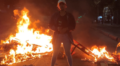 La periodista Dayana Krays, en una cobertura en Caracas, el 29 de julio de 2024.