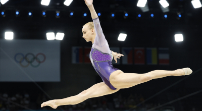 La gimnasta italiana Alice D'Amato, durante su participación en los Juegos Olímpicos de París, el 5 de agosto de 2024.