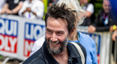 El actor estadounidense Keanu Reeves durante el evento Motorcycling Grand Prix, en Alemania, el 7 de julio de 2024.