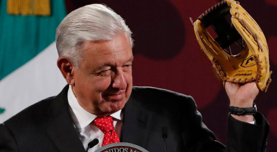 El presidente de México, Andrés Manuel López Obrador, en su conferencia de prensa matutina en el Palacio Nacional de Ciudad de México, el lunes 5 de agosto de 2024.