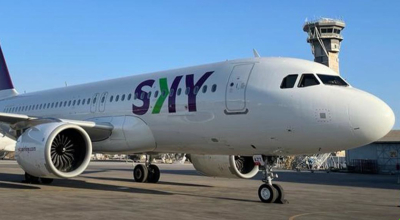 Un avión de la aerolínea chilena SKY.