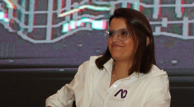 María José Pinto, candidata a la vicepresidencia junto con Daniel Noboa. Quito, 9 de agosto de 2024