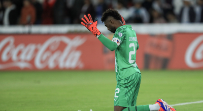 Alexander Domínguez durante el partido ante Always Ready, por Copa Sudamericana, el 18 de julio de 2024.