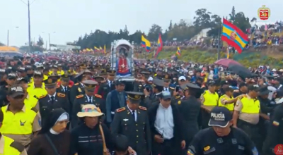 Imagen referencial sobre la romería de la Virgen del Cisne, en Loja.