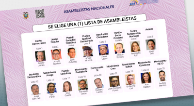 Estos son los candidatos que encabezan las listas de postulantes nacionales para la Asamblea 2025-2029