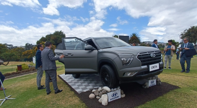 Exhibición de la versión Mate del modelo Creta de Hyundai, ensamblado en Ecuador, en un evento en Quito, el 21 de agosto de 2024.