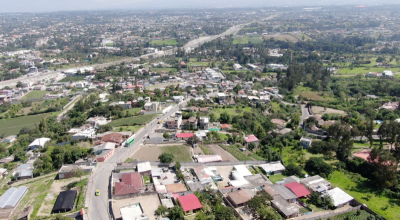 Imagen referencial de la vista aérea del Valle de Tumbaco.