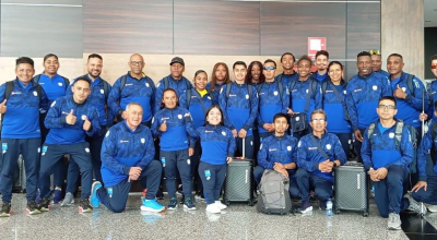 Los deportistas ecuatorianos, previo a su viaje a los Juegos Paralímpicos de París 2024.