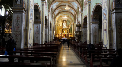 Imagen referencial de la iglesia de San Agustín, en Quito, en febrero de 2023.