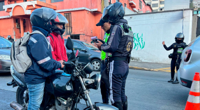 Operativo de control de motocicletas en Quito, este 28 de agosto de 2024