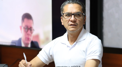 Wilman terán en una audiencia de habeas corpus en Quito, el 28 de julio de 2024.