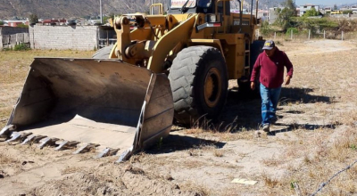 Trabajos en la Plataforma Quebrada Colorada, en la parroquia San Antonio.