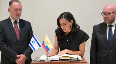 La vicepresidenta Verónica Abad en una actividad en Israel, el 19 de diciembre de 2023.