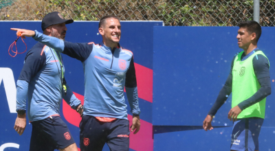 Sebastián Beccace durante un entrenamiento con la selección de Ecuador, 3 de septiembre de 2024.