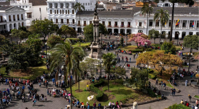 Vista de la Plaza Grande, de Quito, en el Centro Histórico.